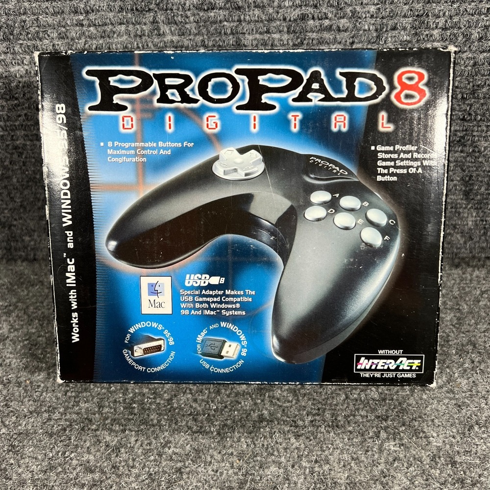 Pro‎ Pad 8 Digital Game Controller Universal USB Vintage New in Open Box